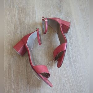 Alto Gradimento Block Heel Red Brick Strapy Ankle Sandals 9.5